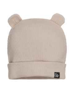 Beren mutsje rib (sand)