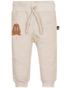 Jogger pants walrus geborduurd (sand)
