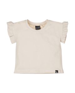 Butterfly ruffle t-shirt sand
