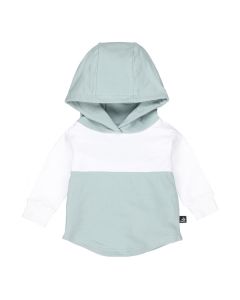 Capuchon sweater colorblock (dusty green)