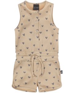 Jumpsuit hartjes rib