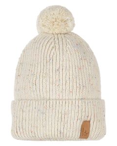 Knitted pompom mutsje (blended)