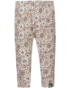 Legging retro flowers beige