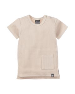 Long back t-shirt rib (beige)
