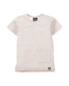 Long back t-shirt rib (gemeleerd sand)