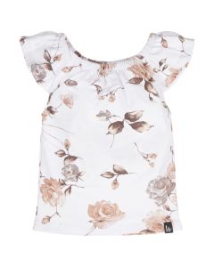 Loose fit ruffle top roses
