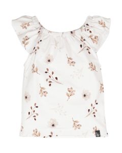 Loose fit ruffle top soft branches