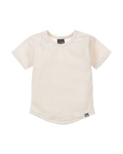 Rib jersey t-shirt sand