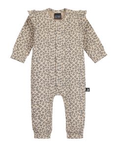 Ruffle boxpakje leopard donkerbeige