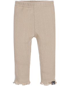 Ruffles pants pointelle (strepen) warm beige
