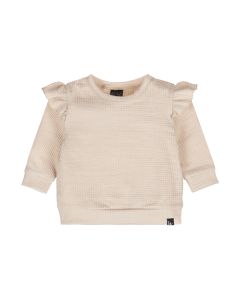 Ruffle sweater waved sand