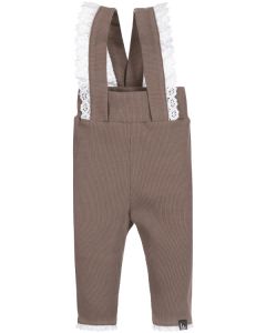 Ruffle salopette taupe