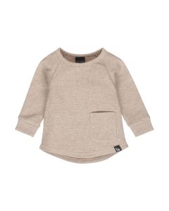 Shirt pocket wafel (bruin gemeleerd)