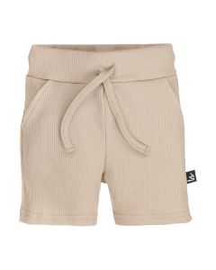 Short with pockets rib jersey beige