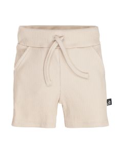 Short with pockets rib jersey sand