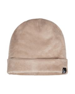 Soft rib beanie taupe