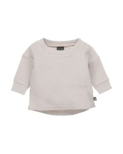 Subtly knitted sweater (loose fit) (sand) 