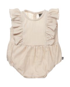 Summer ruffle playsuit pointelle (sand)