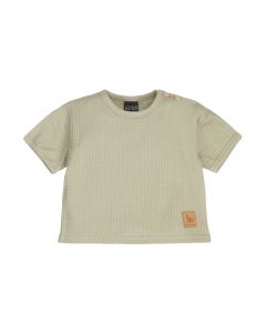 Soft wafel t-shirt dark green