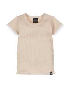 T-shirt lace rib soft sand