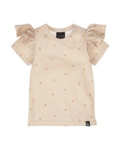 Ruffle t-shirt little hearts rose