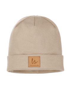 Wafel beanie beige newborn