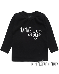 Mama's ventje longsleeve shirt 92 Zwart/Wit