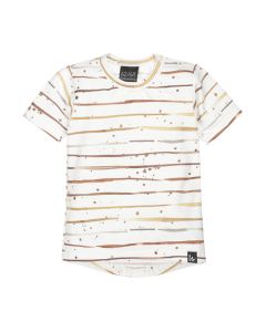 Natural stripes t-shirt (rounded back)