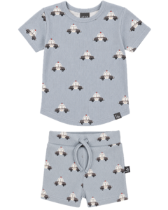 Rib jersey set politieauto