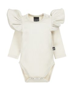 White ruffle baby romper online