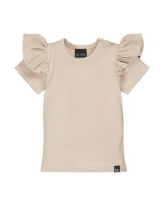 Ruffle t-shirt rib (sand) 