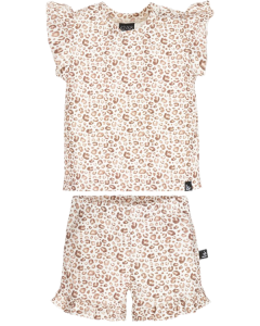Outfit ruffle summer leopard off-white