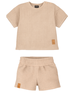 Outfit soft wafel beige