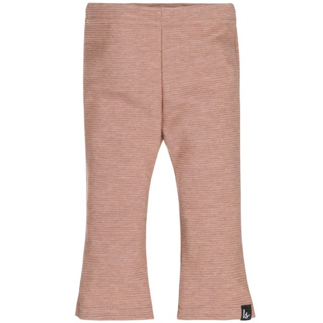 Flared pants rib clay pink 