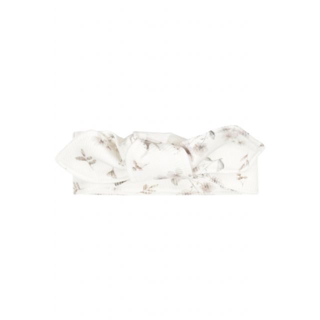 Haarbandje floral sarah beige ivory rib