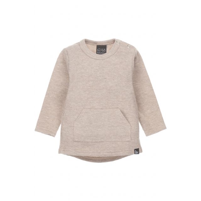 Pocket longsleeve wafel (bruin)