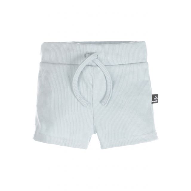 Rib jersey short light blue