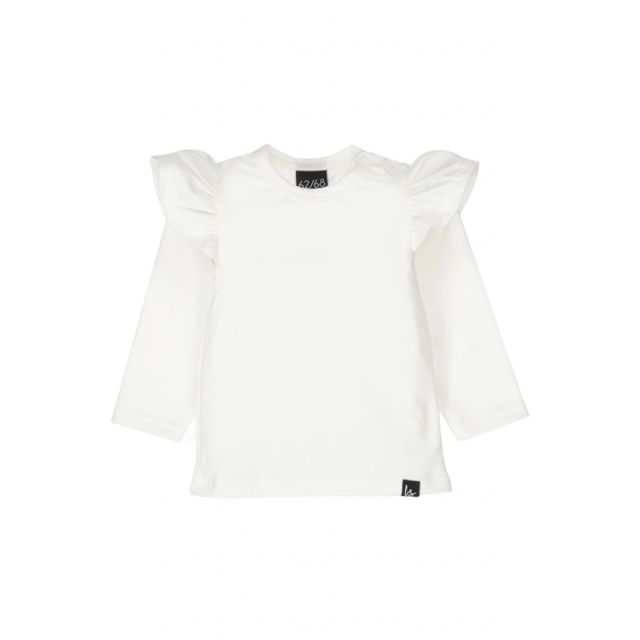 Ruffle longsleeve wit