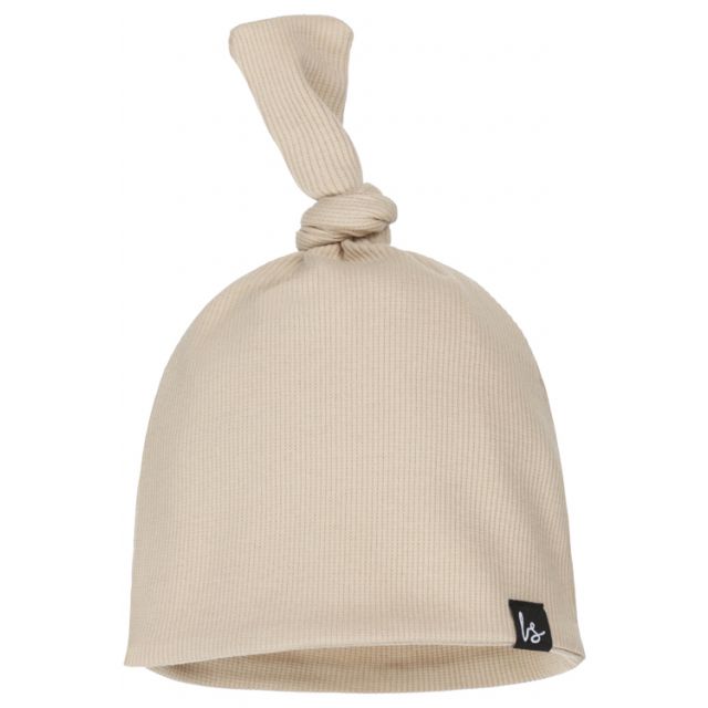Knot mutsje rib (beige)