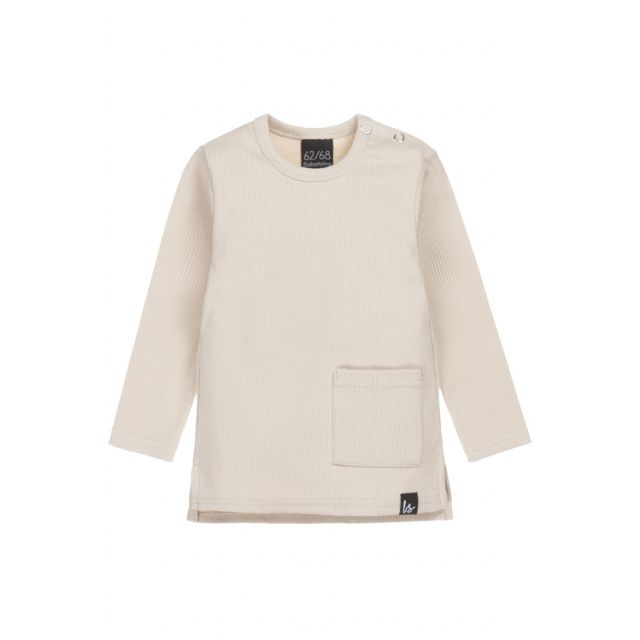 Split longsleeve rib jersey sand 
