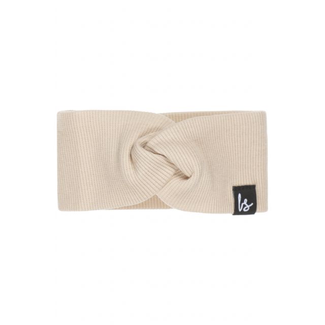 Twist haarbandje rib sand