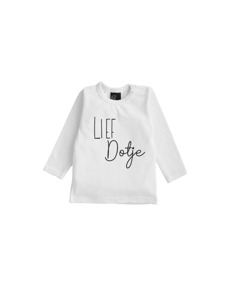 Lief dotje longsleeve wit/zwart