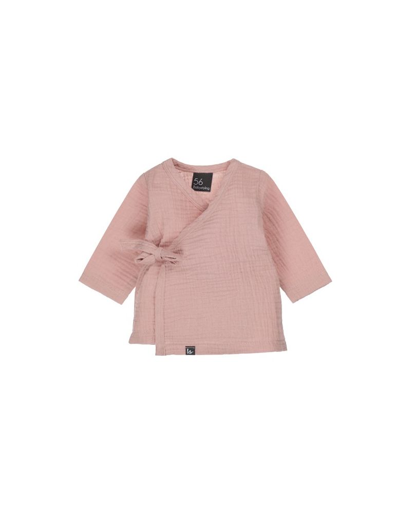 Muslin overslag longsleeve (rose)