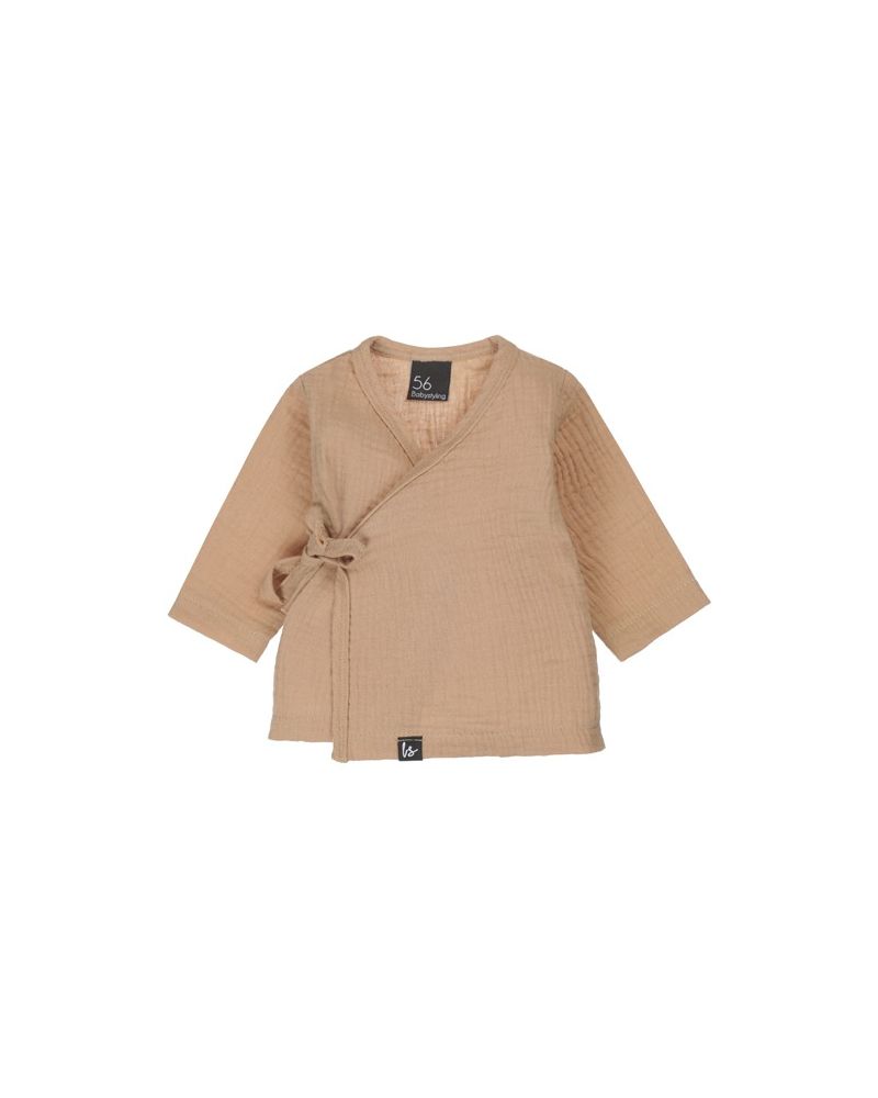 Muslin overslag longsleeve (camel)