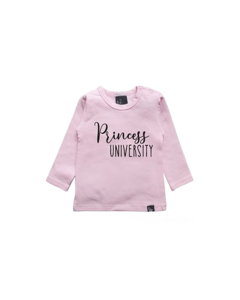 Princess university longsleeve shirt roze/zwart