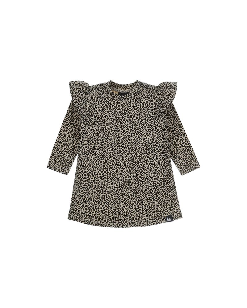 A-lijn jurkje luipaard (small beige)