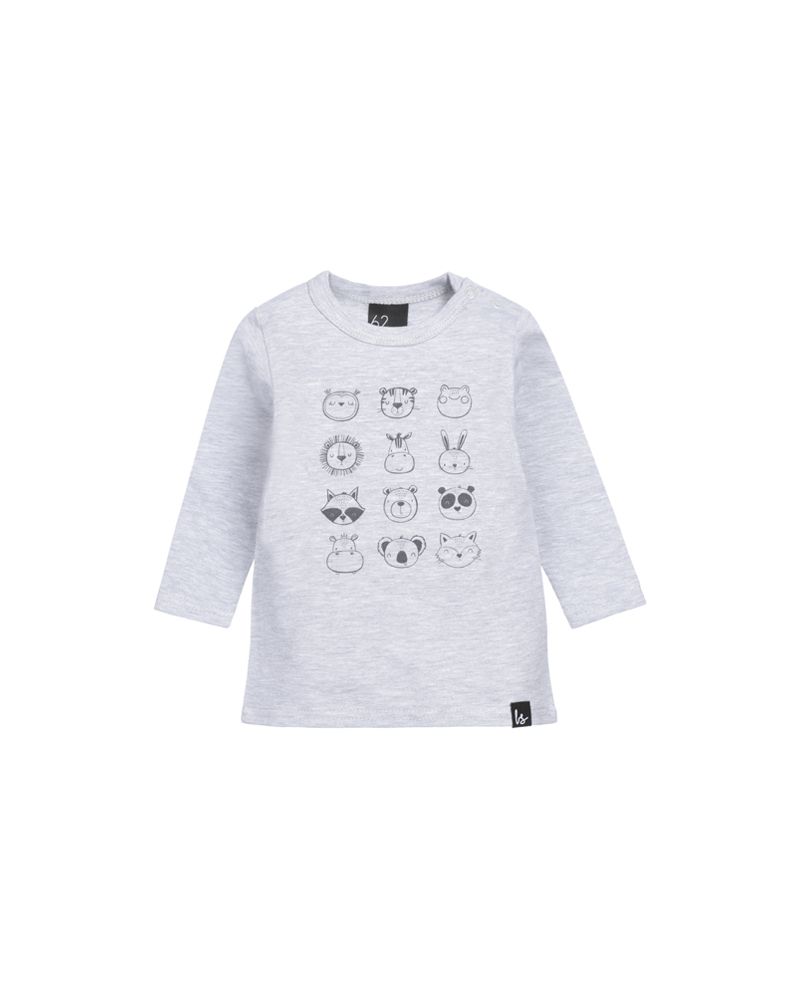 Animals longsleeve (grijs/zwart)