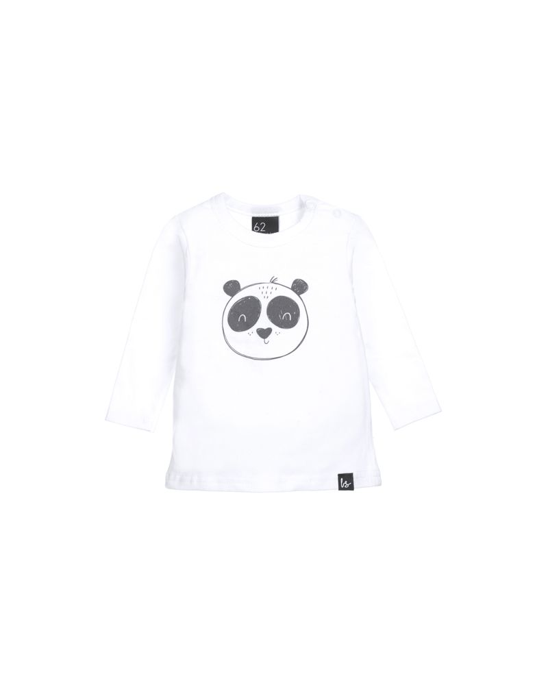 Baby panda longsleeve (wit/zwart)