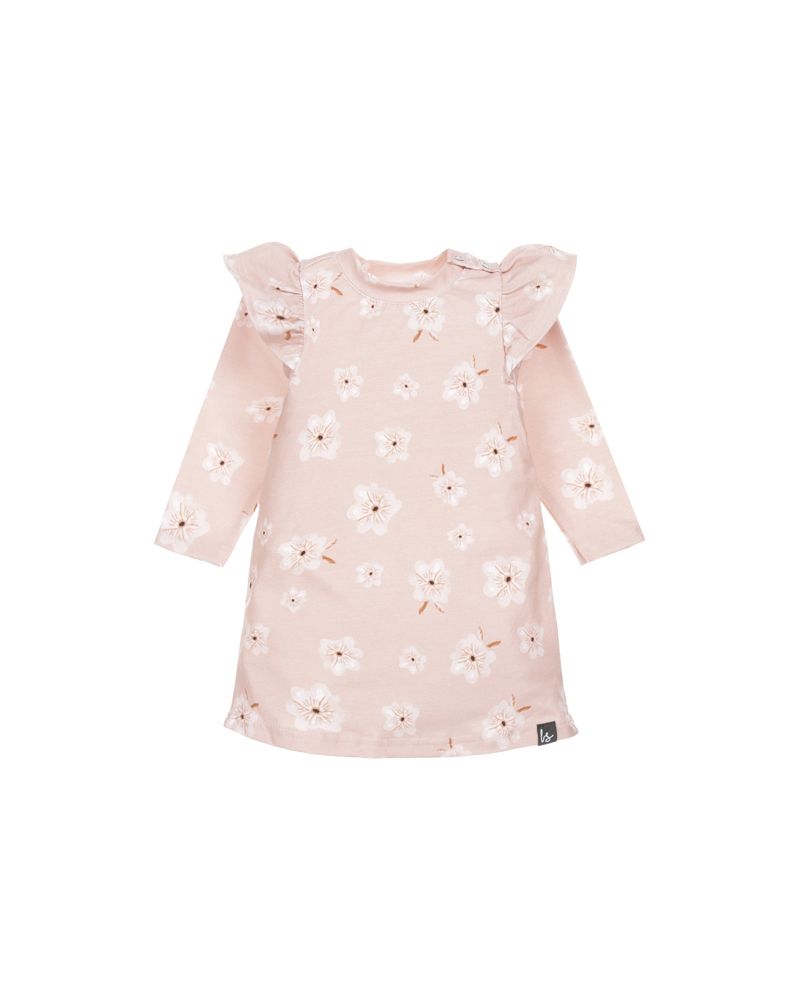 A-lijn jurkje rose blossom flowers (dusty pink) 