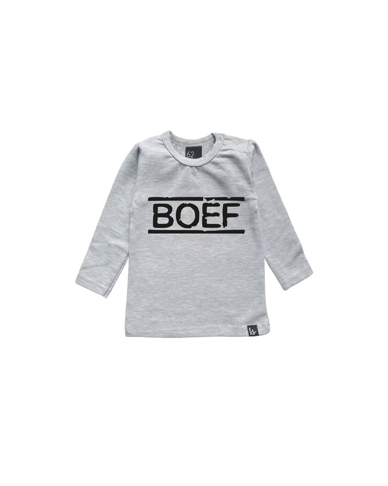 Boef longsleeve grijs/zwart